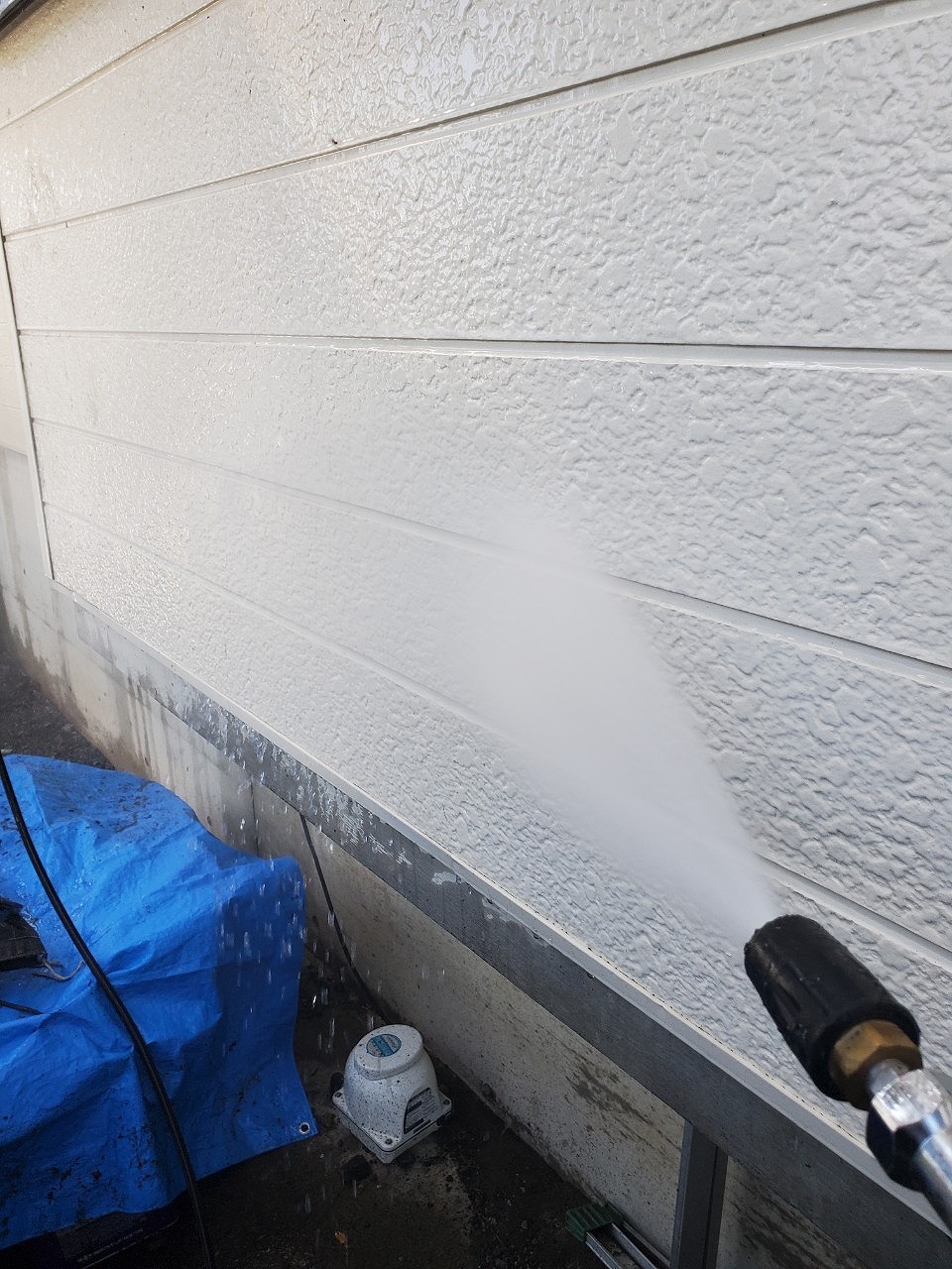 富士吉田市　外壁塗装　高圧洗浄